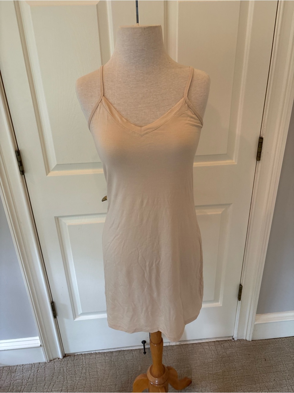 Nude V-Neck Slip Camisole